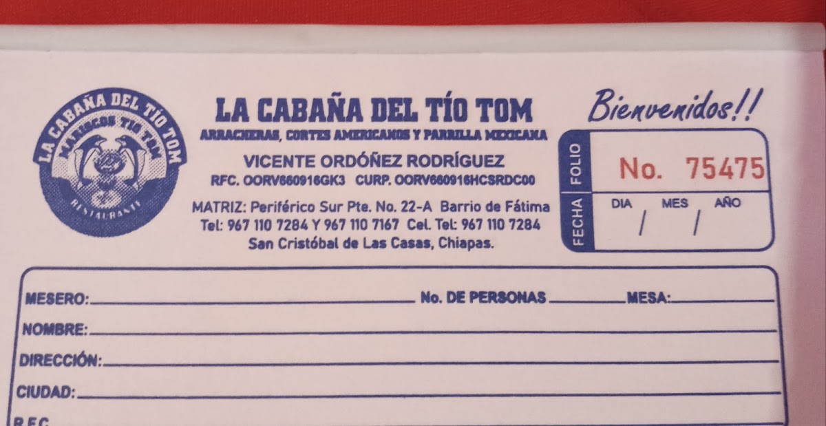 Restaurant La Cabaña Del Tio Tom Menu - Image 2